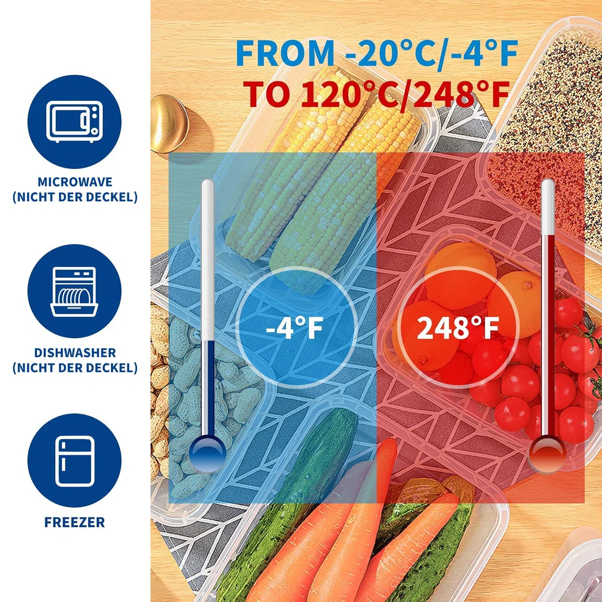 6er-Set 180ML Kleine Dosen mit Deckel Plastik Eisbehälter für Speiseeis Gefrierdosen Klein Mikrowellengeschirr Kimchi Behälter Snackbox