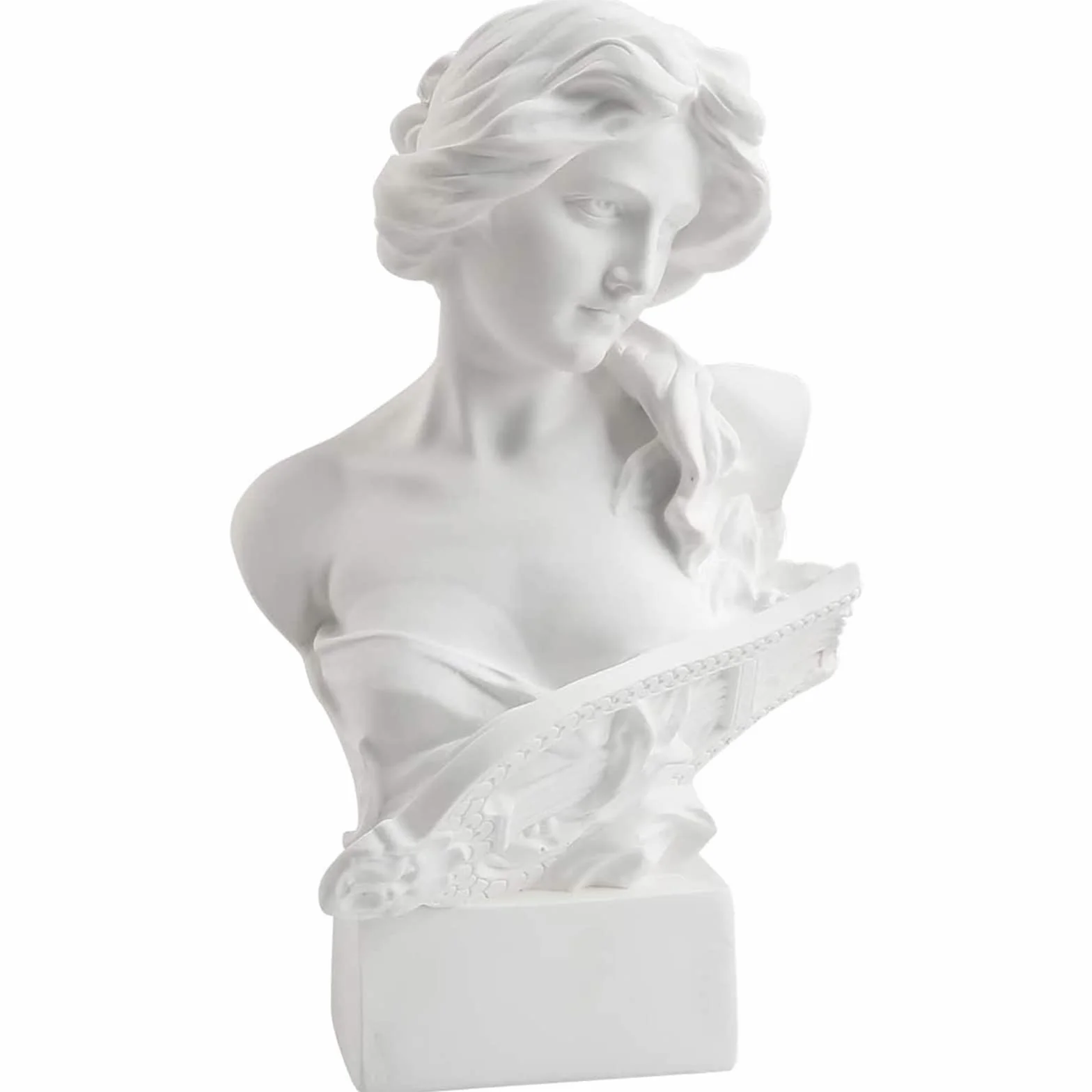 Resin Bust Statue Figur,6" 15cm Griechische Mythologie Göttin Artemis Bust Sculpture Figur für Home Ornament Office Bookshelf Decor Sketch Practice DIY Art Gift-Artemis