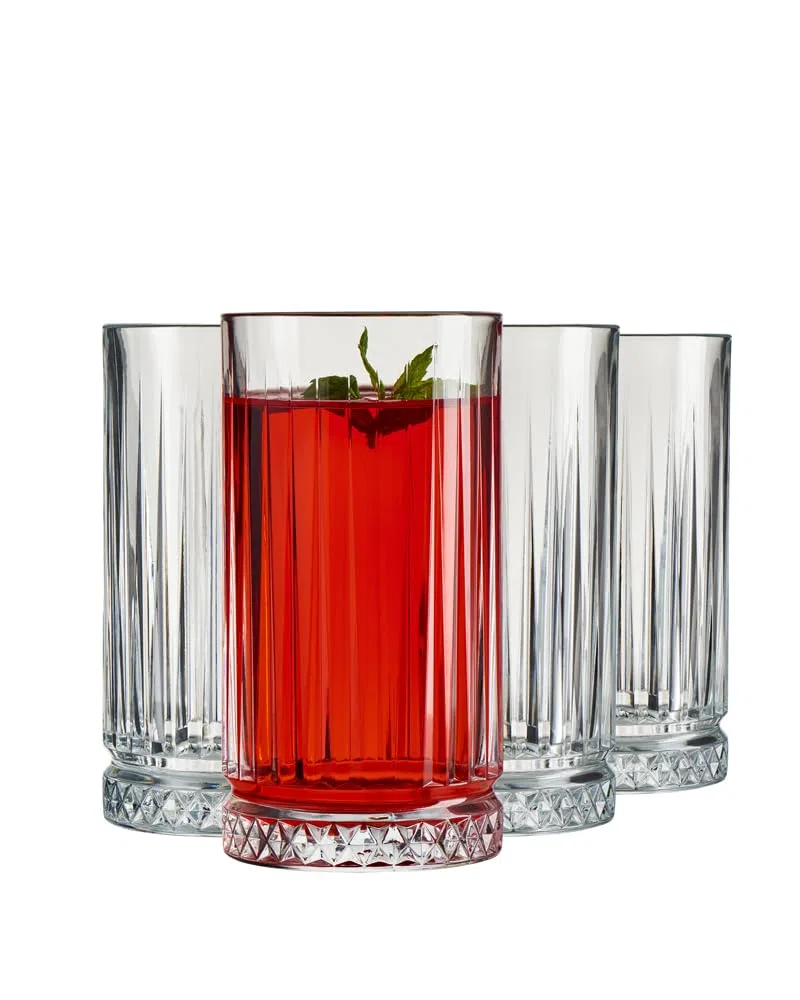 Pasabahce Set mit 4 Gläsern Elysia Long Drink cl 44,5, Durchsichtig, 4 Stück (1er Pack) 520015