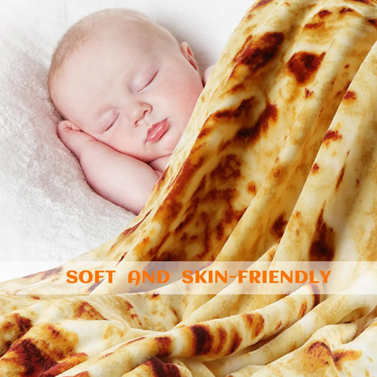 Tortilla Decke Aus Flanell 150 * 150 cm, Tortilla Decke Burrito Blanket Burrito Decke Geeignet für Kinder, Familie, Haustier, Geschenk, Weich und Angenehm Zum Warmhalten