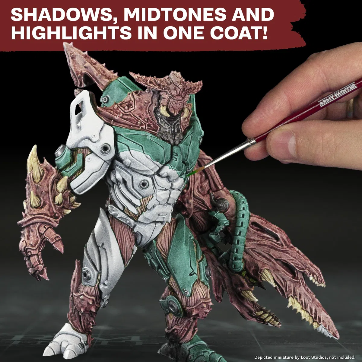 The Army Painter, Speed Palette Bundle, Speed Palette, DipIt Brush, Grim Black & Holy White