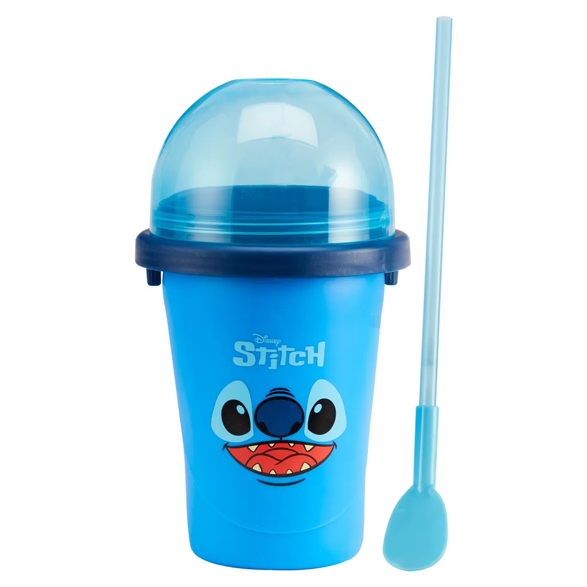 ChillFactor 08258 Disney Wiederverwendbare Squeeze Cup Maker mit Stitch Character Design, hausgemachte Slushies, Blau