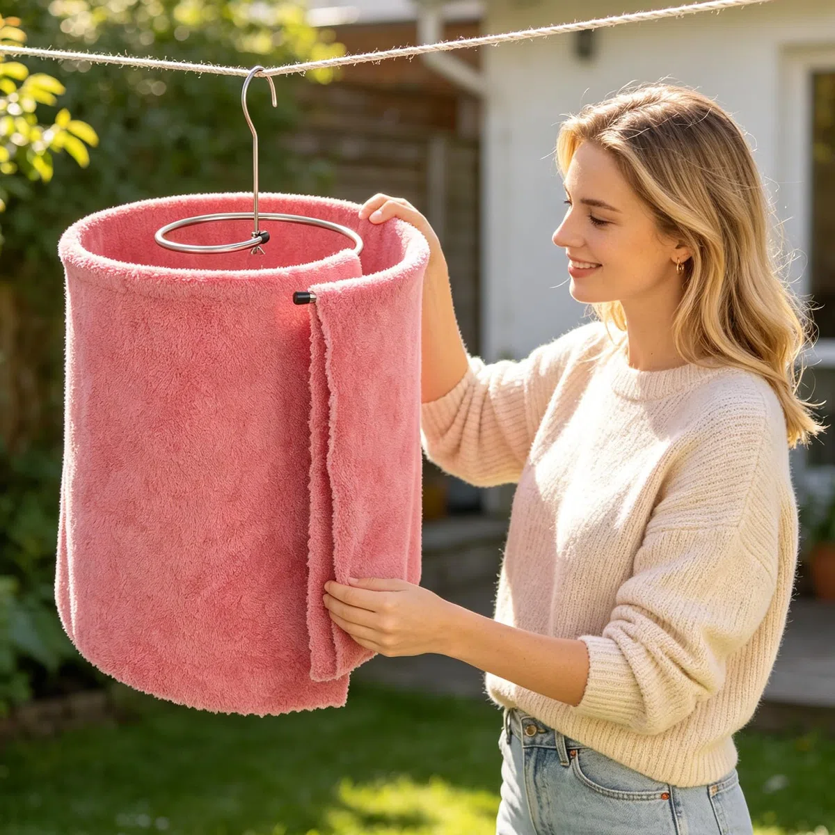Spiral Wäscheständer Multifunktionaler Wäscheständer 2 Stück aus Edelstahl Platzsparender Kleiderbügel zum Trocknen Silberfarben für Dryer Blätter und Bettwäsche