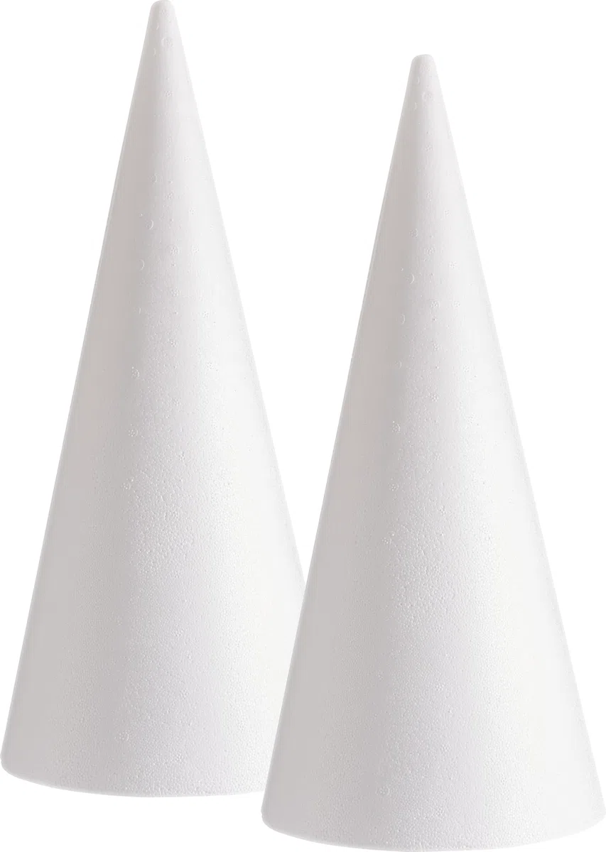 XXL-Styroporkegel, 40 x 18 cm, 2 Stück