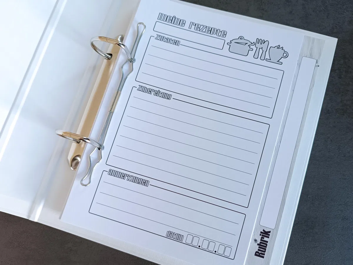 Rezeptordner MIT NAME Ringbuch für Rezepte DINA5
