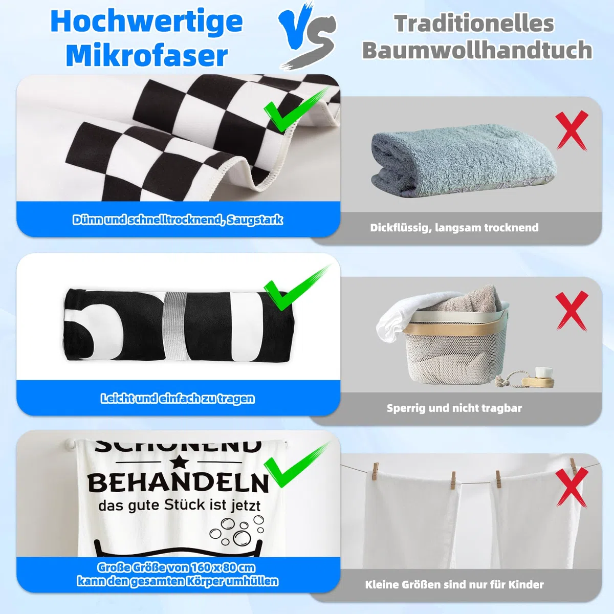 Giftota Lustige Geschenk 30 Geburtstag Männer Frauen - 160 x 80 cm Mikrofaser Strandtuch & Badetuch mit Geburtstagskarte 30, Strandhandtuch Schnelltrocknend - Schonend Behandeln 30
