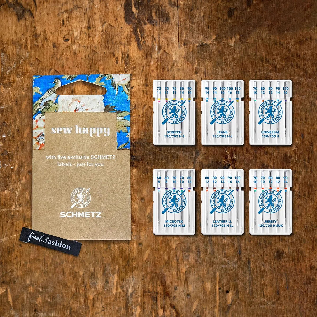 SCHMETZ | Maxi Starter Set | Sortierung | 30 Nähmaschinennadeln | für viele gängige Materialien | Inklusive 5 Labels