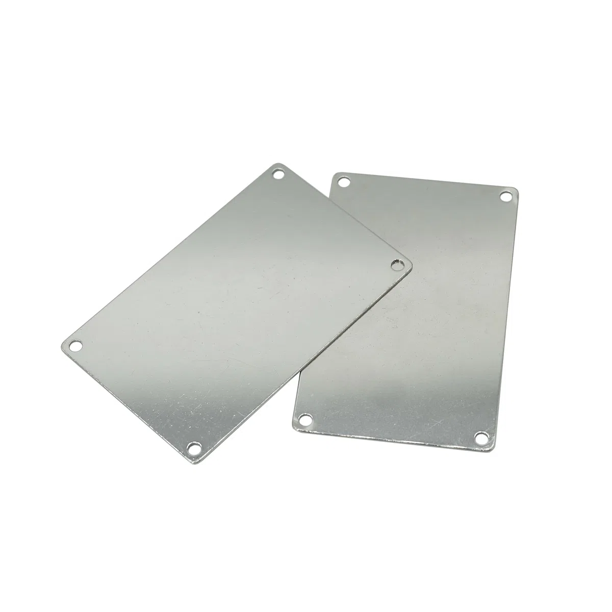 Metall-Gravur-Rohlinge Stempel-Rohlinge aus Edelstahl, blanko mit 4 Löchern, 10 Stück, 86 * 54 mm