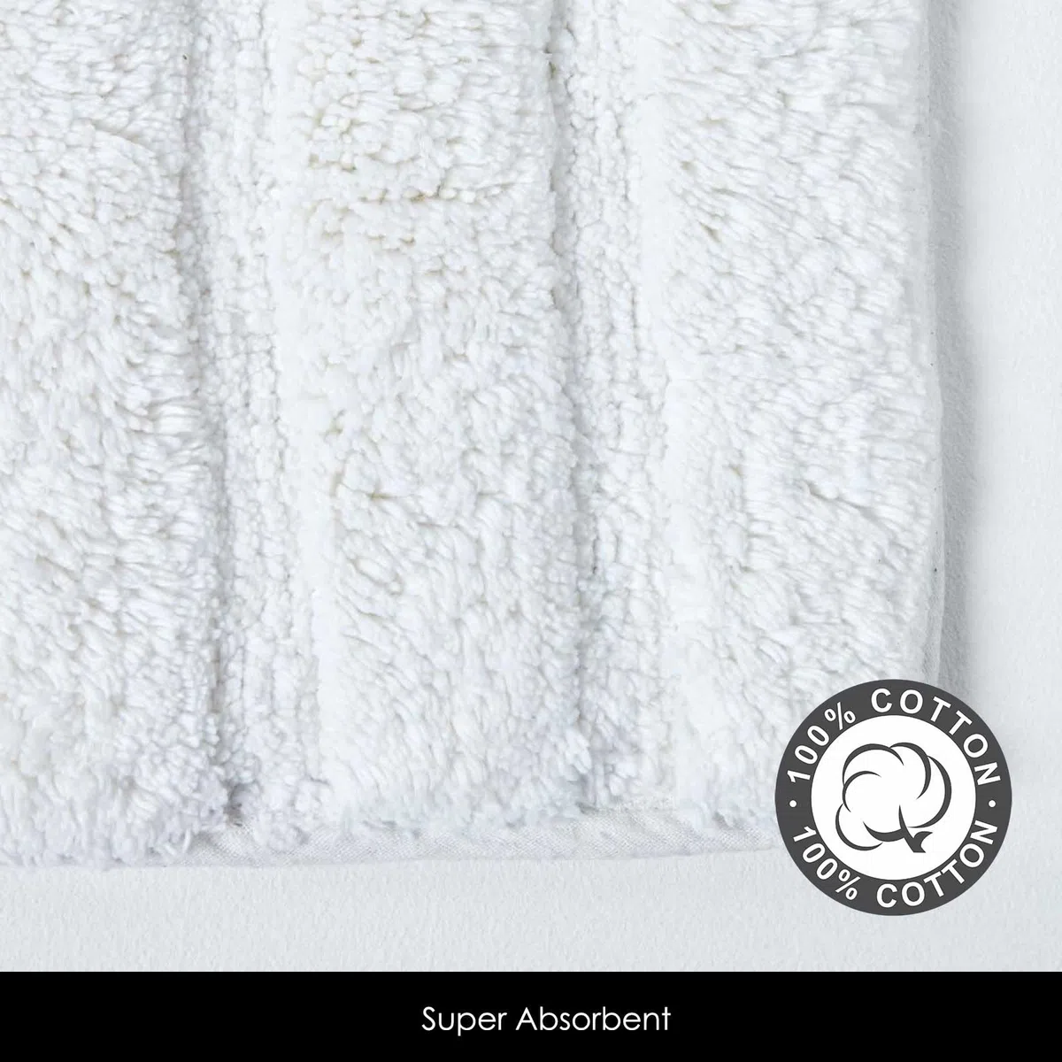 Homescapes Badematte Duschvorleger Badteppich Spa Supreme 50 x 80 cm aus 100% Reiner Baumwolle weiß