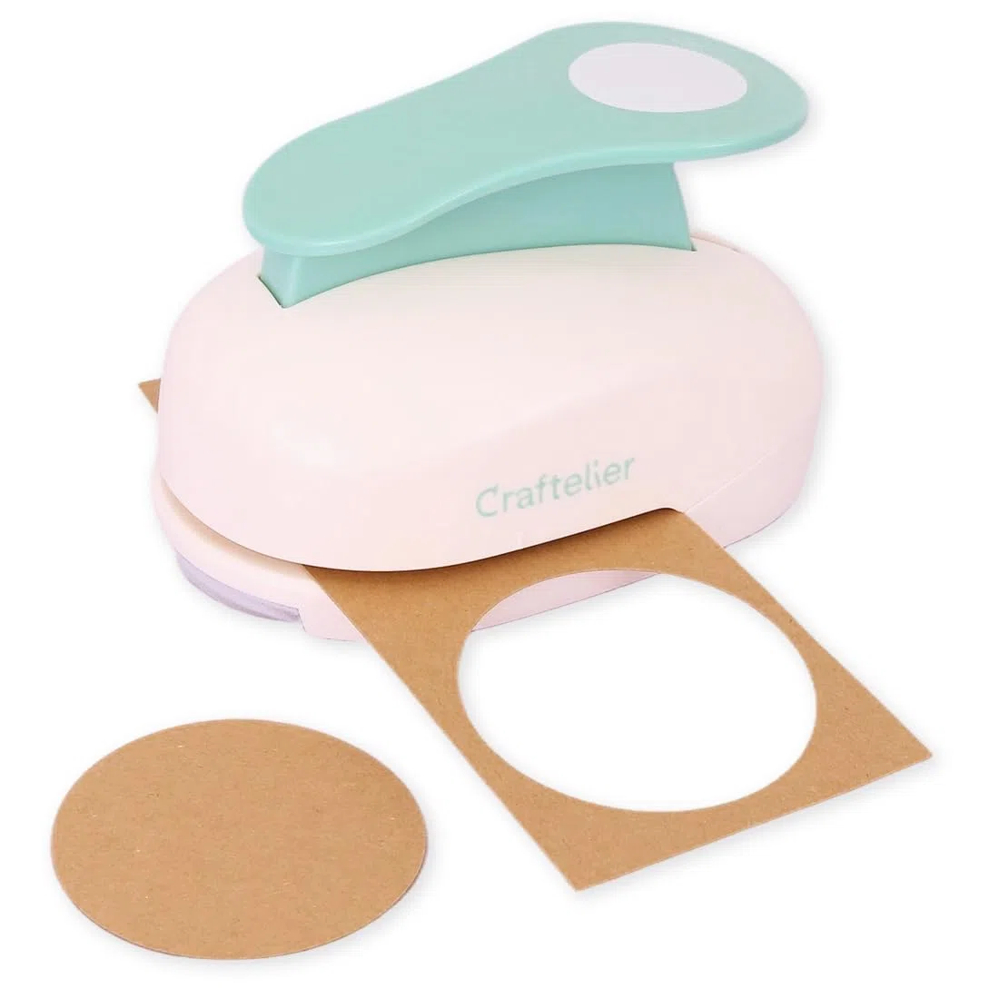 Craftelier - Hand‑Kreisstanzer 3" (7,62 cm) Durchmesser für Papier und Karton, Ideal für Scrapbooking und Bastelarbeiten, Größe 16 x 10 x 10,5 cm