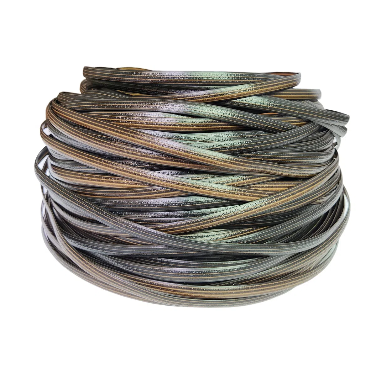 Feyart 70m Farbverlauf, flach, Synthetisches Rattan, Kunststoff, Korbgeflecht, Reparaturmaterial für Möbel, Garten, Stühle, Tisch, Aufbewahrungskorb, DIY und Reparatur, Kaffeefarben