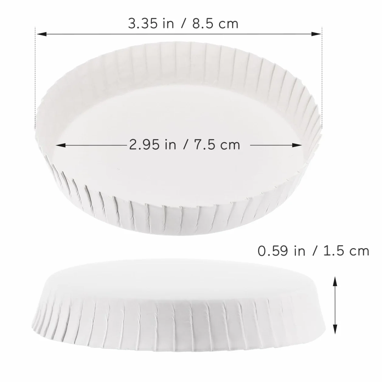 PACKOVE Becherdeckel Aus Papier 100 Stück 7.5Cm Weiß Einweg Trinkglasabdeckung Staubschutz Für Hotels Restaurants Teehäuser Veranstaltungen