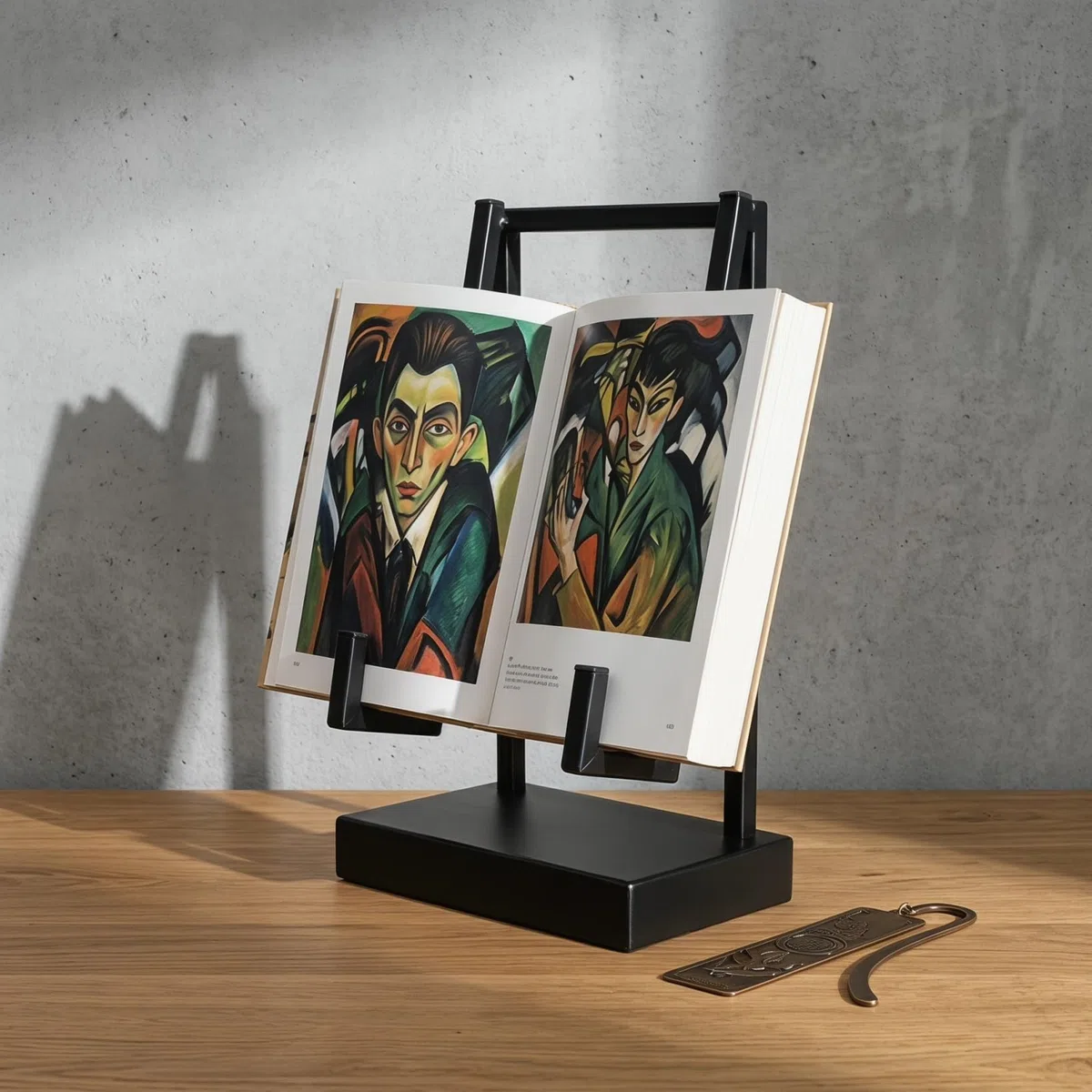 Dekorativer Metall Tellerständer Schwarz Stabiler Bilder und Buchständer aus Eisen Kompakte Tischstaffelei für Kunst Fotos und Platten Kratzfester Displayhalter für Wohnzimmer