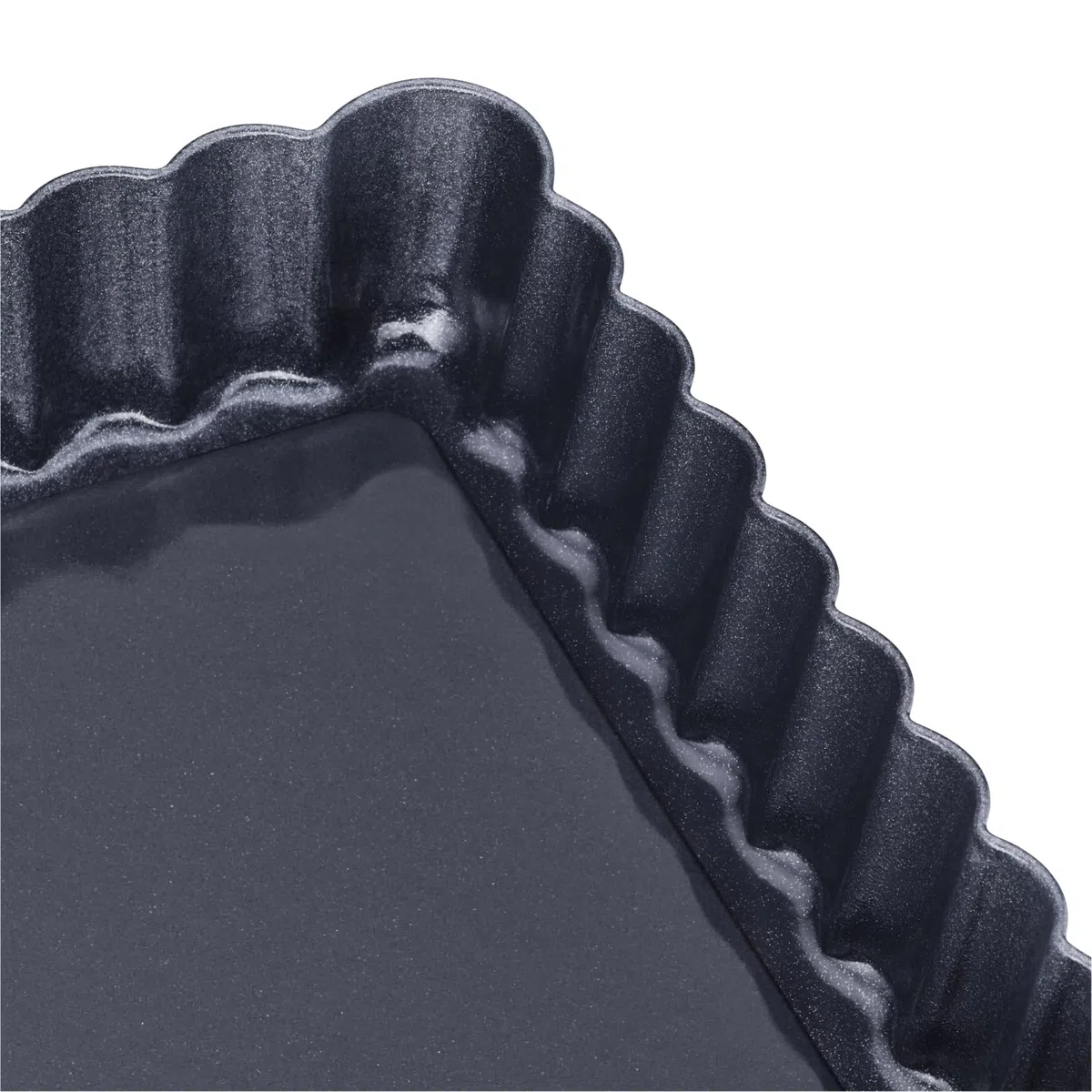 Original Kaiser La Forme Plus Tarteform rechteckig mit Hebeboden 35x13cm, Quicheform beschichtet, herausdrückbarer Emailleboden, schnittfest, servierfertig, Schwarz