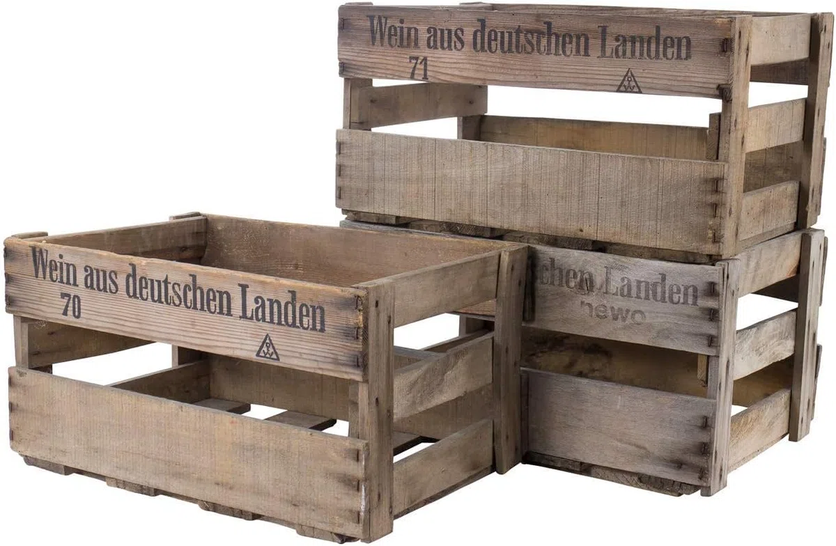 Holz Vintage - Authentische Deko Holzkiste 46 x 30,5 x 24 cm