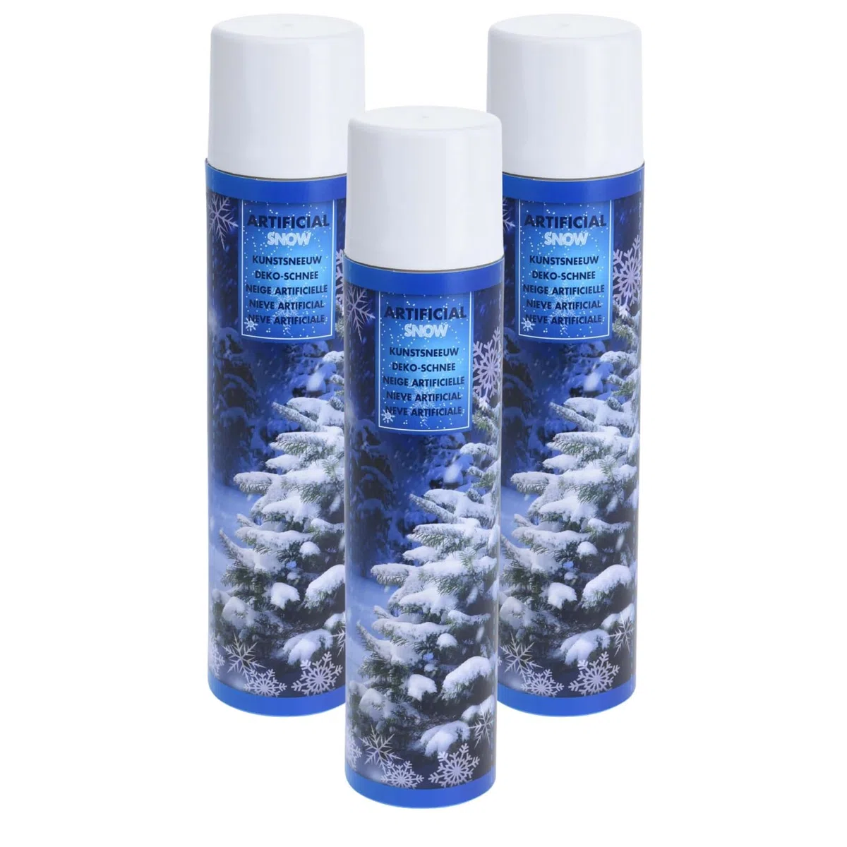 3 tlg. Set Schneespray zum Dekorieren - Dekospray - 3 x 300 ml Dose | Dekoschnee - Kunstschnee