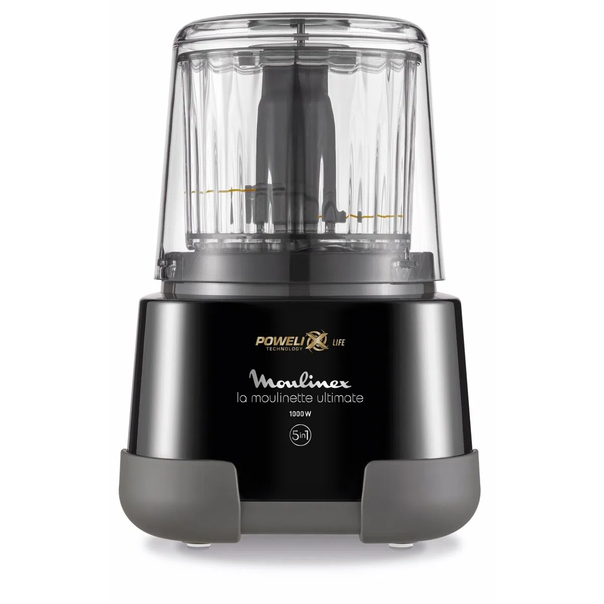 Moulinex La Moulinette Ultimate, Elektrischer Zerkleinerer, 350 g bzw. 550 ml Fassungsvermögen, 5 Funktionen, 1000 Watt, Schwarz, DP810810