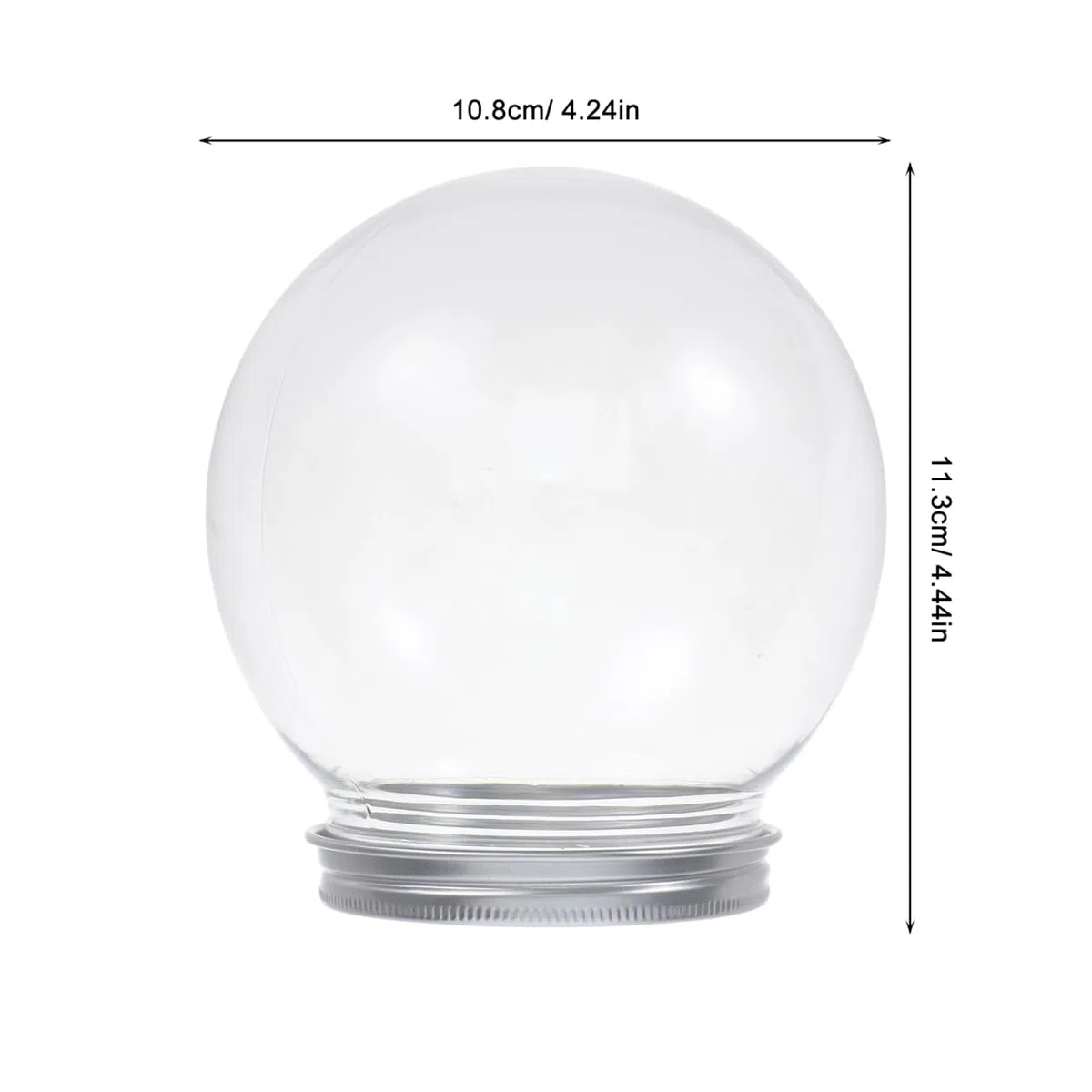 4 Stück Schneekugel Klare Zum Basteln DIY Liefert Kunsthandwerk Zur Herstellung Von Weihnachtsversorgung Prop Transparent Aluminium