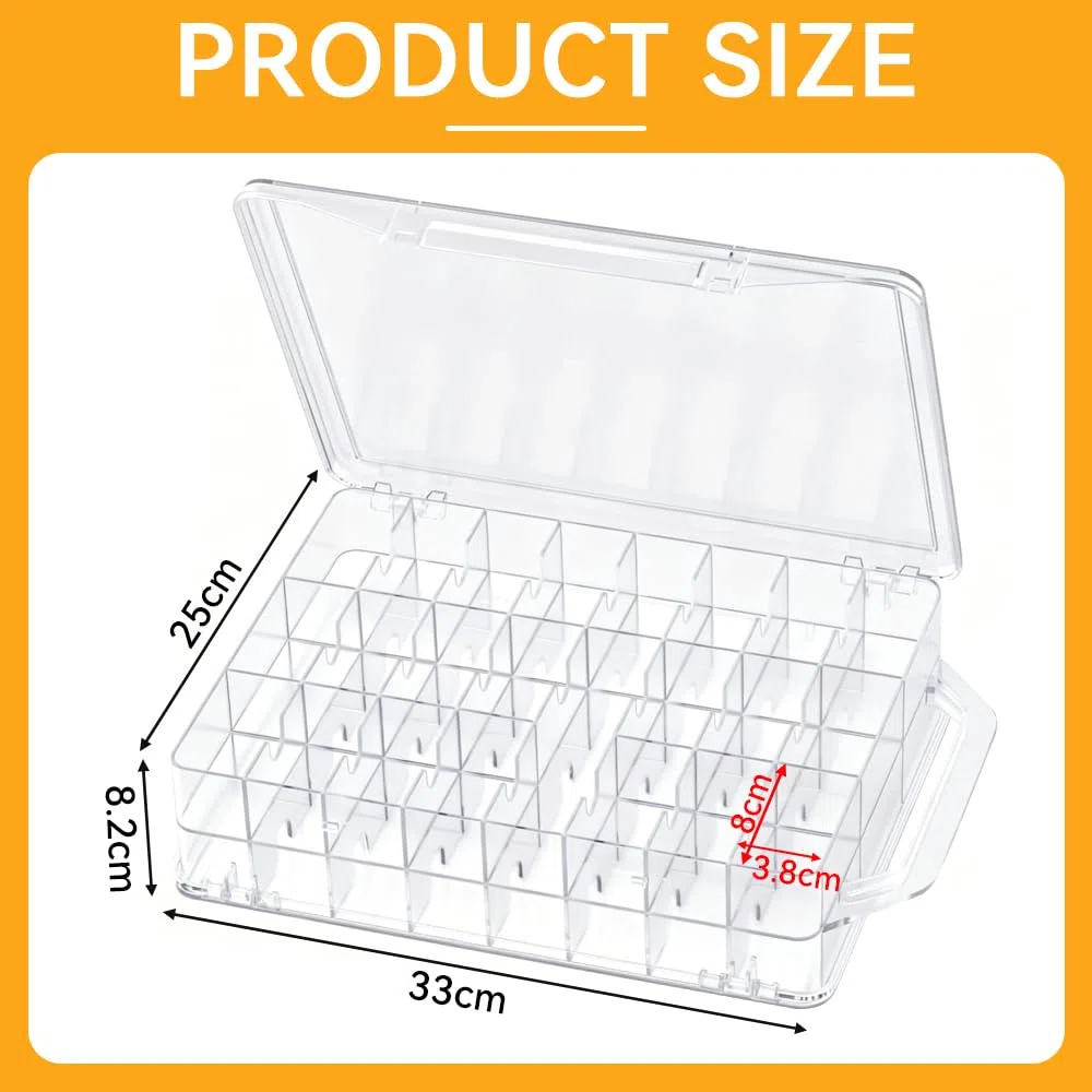 46 Garnrollen Nähgarn Aufbewahrungsbox Transparent nähkasten Doppelseitig Nähgarn Aufbewahrung garn Nähzubehör Leer Nähgarnhalter Nähmaschine Spulen für Garnrollen Stickgarn Nähen Basteln
