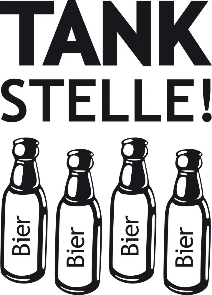 GRAZDesign Kühlschrank Aufkleber Sprüche Tankstelle Lustig Wandtattoo Küche Sticker, Wanddeko Kühlschrankaufkleber - 42x30cm / 070 schwarz