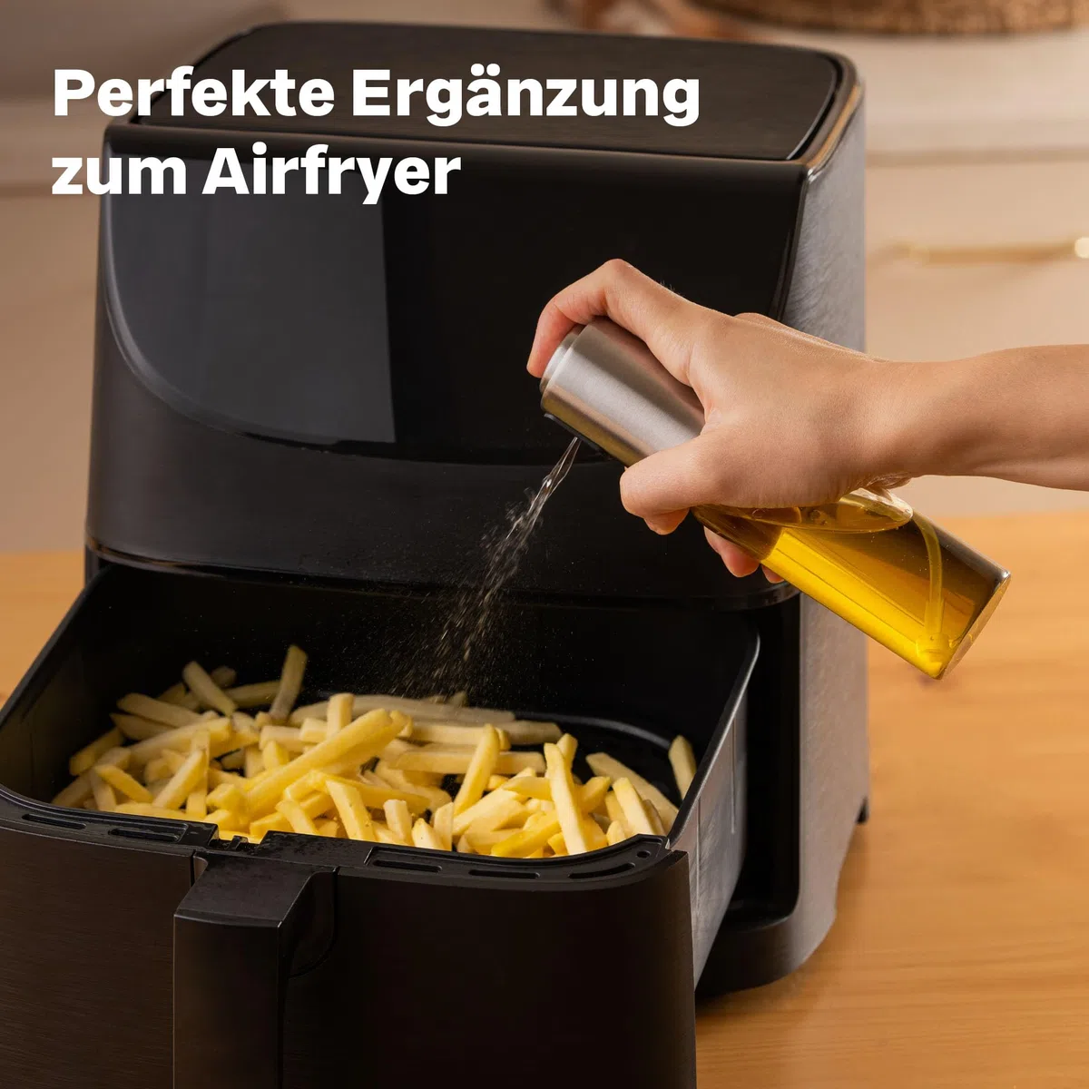 SILBERTHAL Ölsprüher 120 ml Glas – Sprühflasche für Speiseöl – 2 in 1 Essig & Ölspender – Gleichmäßiges Sprühen für Heißluftfritteusen, Pfannen, Salat – Küchenhelfer – Spülmaschinenfest