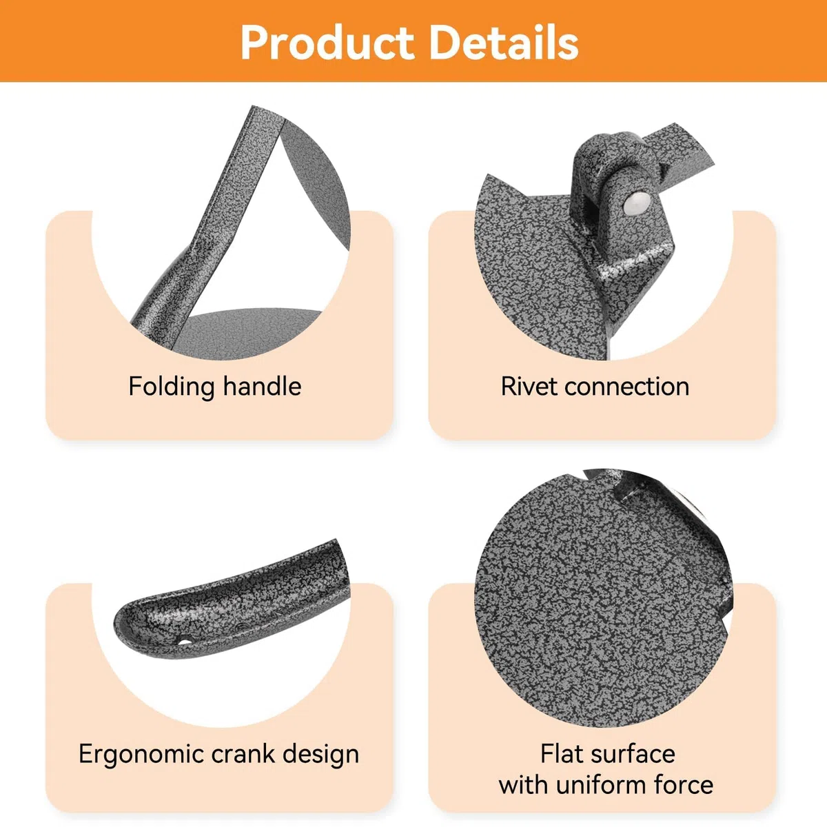 Tortilla Press, 6,5 -Zoll -Aluminiumlegierung Tortilla und Roti Maker Tortilla Maker Quesadilla Maker Burrito Maker Empanada Press Rotimatic Roti Maker mit faltbarem Griff für Teigentortillas