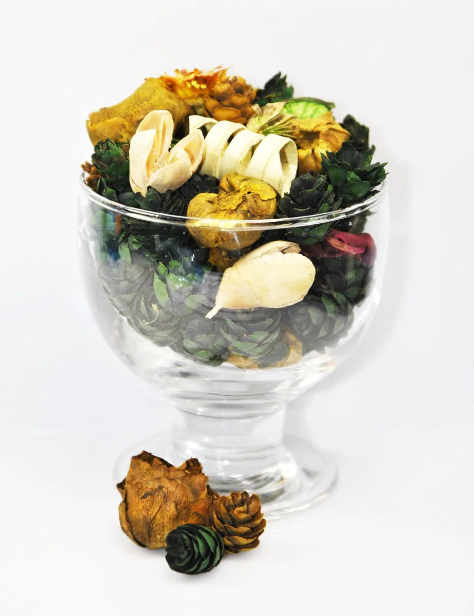 Potpourri Jasmin Duftende Getrocknete Blumen | Großes Paket 1100 ml ≈ 150-190 g | Florale Wohnungsdekoration | Trockene Blumen für Vase, Wohnzimmer, Schlafzimmer, Badezimmer | Subtiler Jasmin-Duft