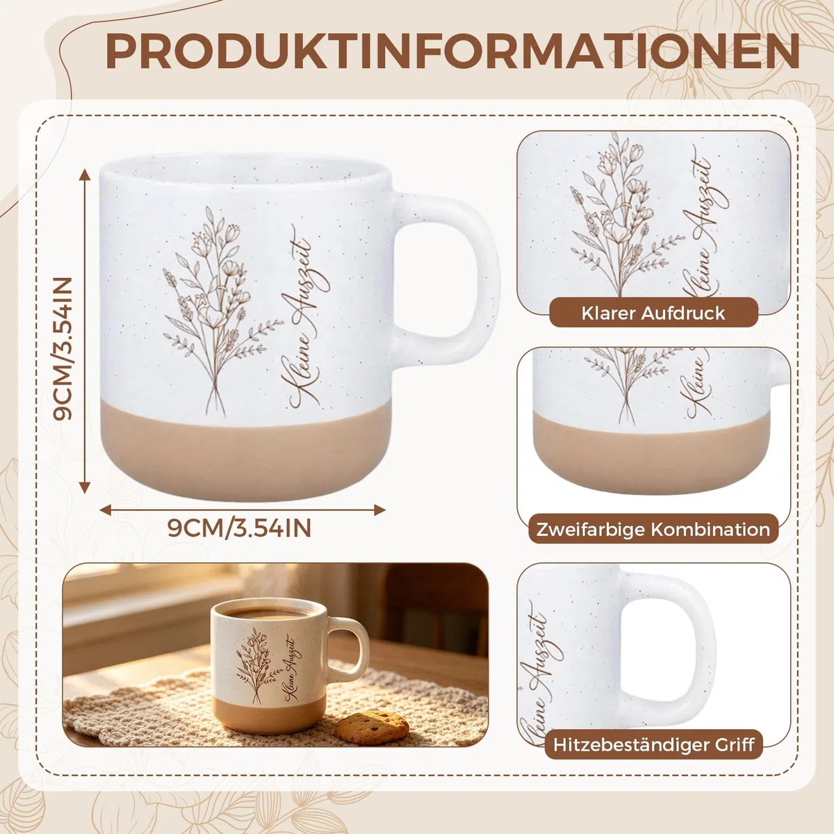 Geburtstagsgeschenk für Frauen - Entspannung Geschenk für Frauen Keramik Tasse Kleine Auszeit Tasse 400ml – Modernes Design Kaffeebecher für Büro Homeoffice Sofa & Wellness Momente (Kleine Auszeit-B)