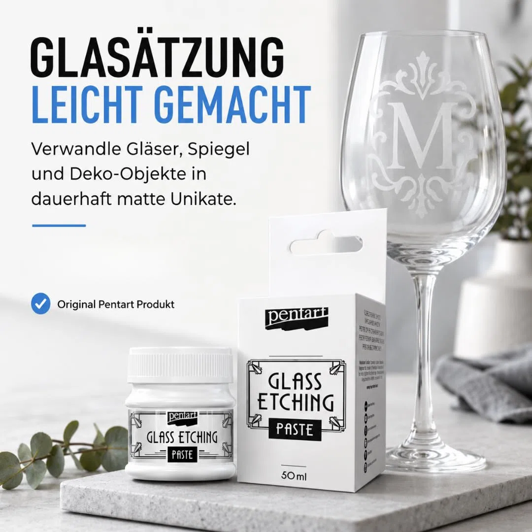 Zita's Creative Glasätzungspaste 50ml - Frosteffekt, Glasätzpaste - DAS ORIGINAL! Glass Etching paste, Ätzpaste, Frosteffekt