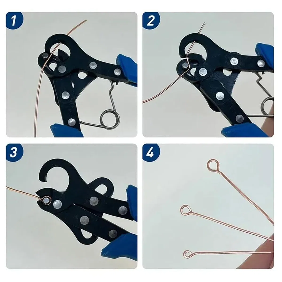 Schmuckzange, Looper Zange für Schmuckherstellung, One-Step Looper 3mm, Drahtrollzange zum Biegen & Wickeln, Rundzange, Mehrzweck Schmuckzange für Halsketten Armbänder Ohrringe & Reparaturen