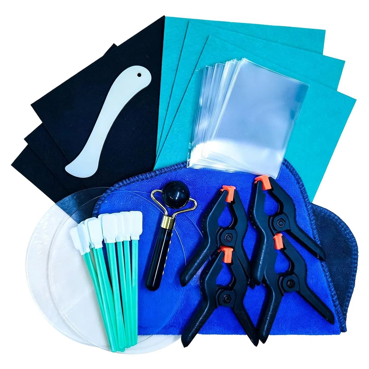 Generisch Card-Reparatur-Set,28-Teiliges Werkzeug Zum Bewerten, Glätten, Pflegen,Trading-Card-Reparatur-Kit | Für Zuhause, Sammler, Messen, Geldbörsen, Kreditkarten, Fotokarten, Wiederherstellung und