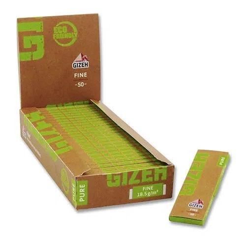 Gizeh Pure Fine Regular Size 25 Heftchen à 50 Blättchen aus Holz Raucherpapier