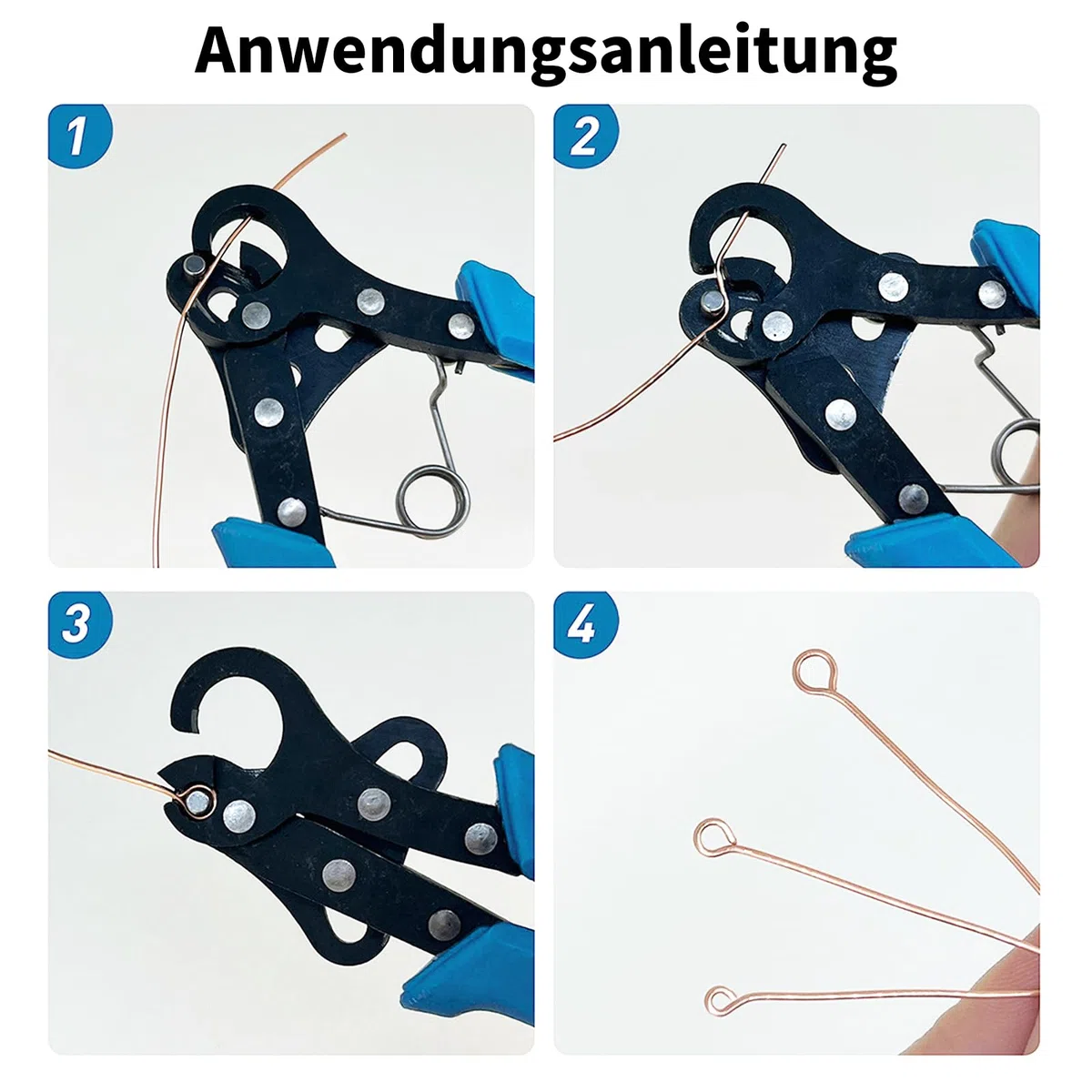 Looper Zange für Schmuck, One Step Looper, 1 Schritt Schmuckzange Mehrzweck Ein Schritt Looper für Halsketten Armbände Ohrringe Perlenknotenwerkzeug 3mm