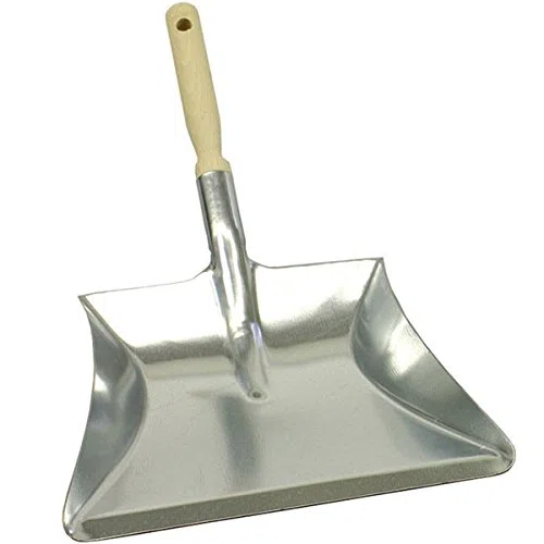 Kehrschaufel aus verzinktem Metall, 42,5 cm
