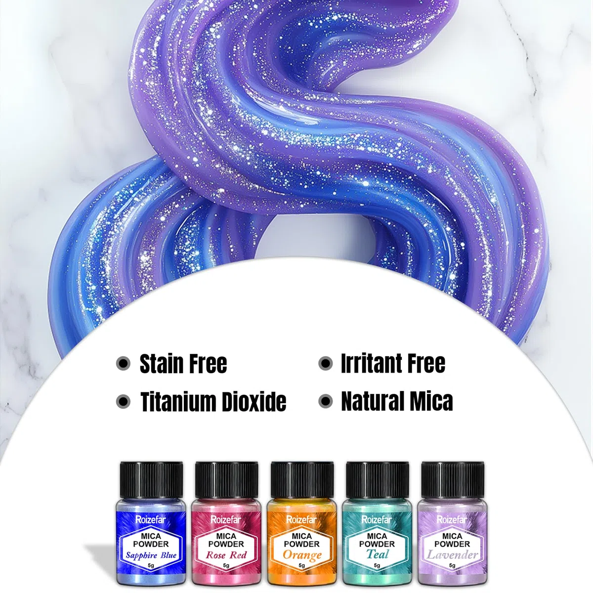 Roizefar Epoxidharz Farbe Mica Pulver, 32 Farbe*5g Perlglanz Epoxidharz Pigment metallischer Pulver für Seifenfarbe, Schmuckherstellung, Nagellack, Epoxidharz, Kerzenherstellung, Badebomben, Schleim