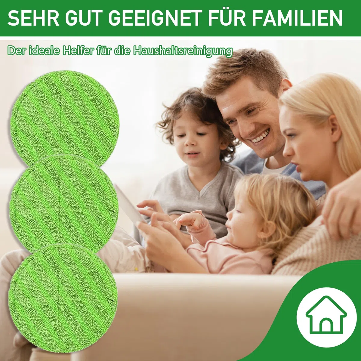 12 Stück Mikrofaser-Pads Kompatibel für Steam Twister Dampfreiniger, Ersatz Pads für alle Böden - Langlebig und Perfekte Passform - Maschinenwaschbar