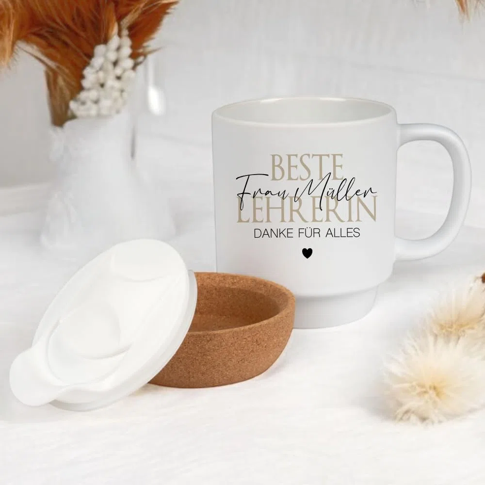 Manufaktur Liebevoll I Beste Lehrerin Tasse personalisiert, Lieblingslehrerin mit Namen, Namenstasse Lehrerin Geschenk Abschied Schule, Abschiedsgeschenk Dankeschön Tasse (Lehrerin)