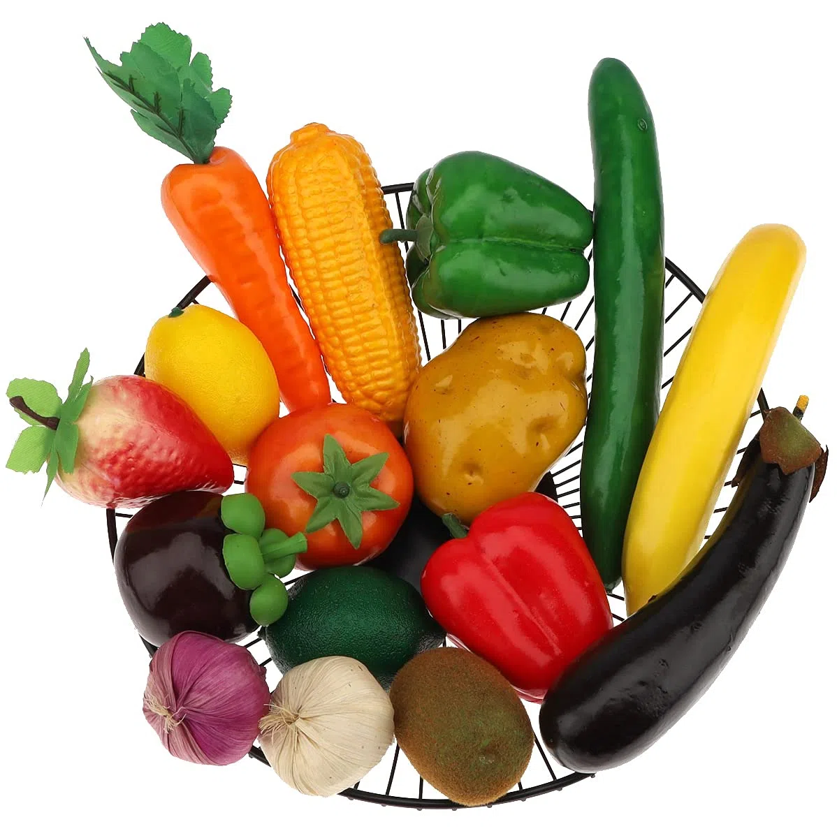 16 Pcs Künstliches gemüse, Plastik Gemüse und Obst deko, Künstliche Obst und Gemüse Für Dekoration