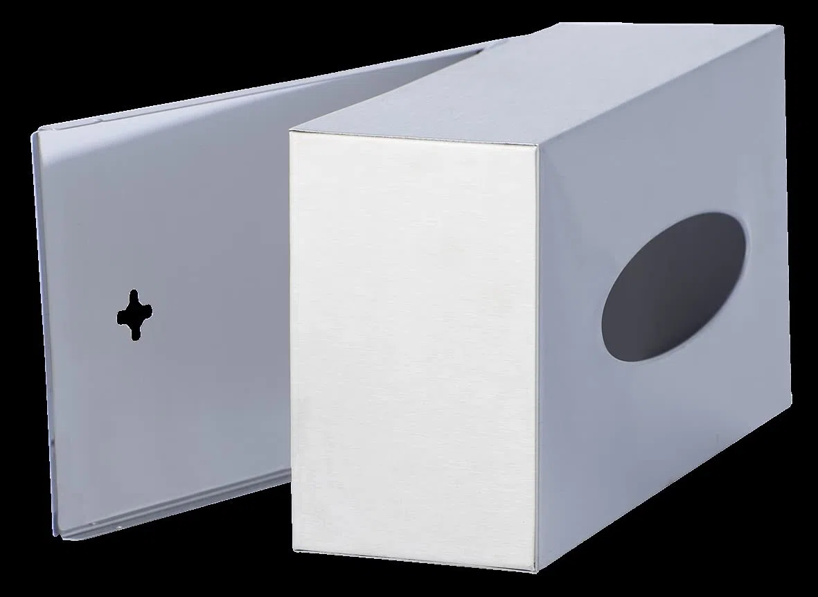 WENKO Edelstahlbox für Kosmetiktücher Boxmantel Tuchhülle Bad-Accessoire, Silber