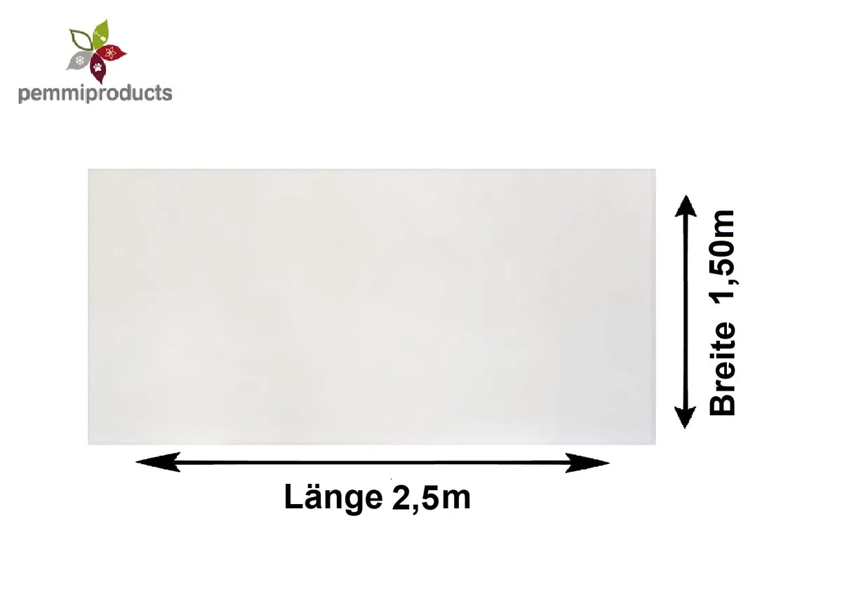 Patchworkvlies aus Baumwolle (EUR 5,30/m²), 1,5 m breit x 2,50m lang, 100 g/m², ca. 10 mm dick, 3.75 m², kochfest, Volumenvlies, Polstervlies für den Retro-Vintage-Effekt, Meterware