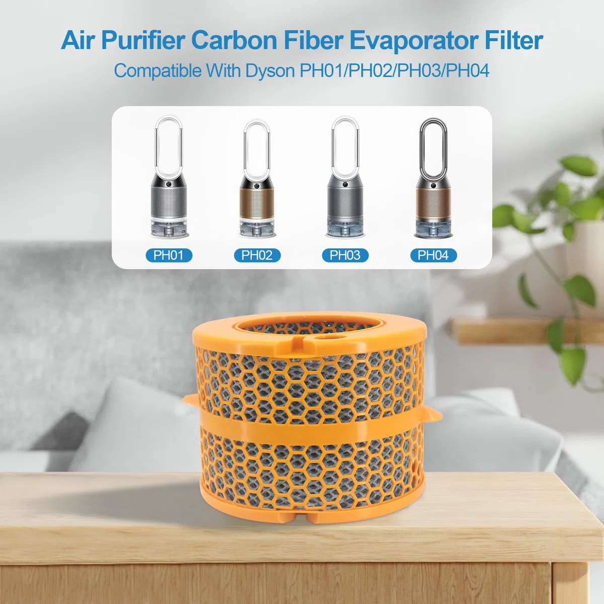Luftreiniger-Filter für Dyson-Pure Humidify Cool PH01 PH02 PH03 HP04 PH3A Ersatzfilter, Verdampferfilter, Kohlefilter, 970718-01 Luftreiniger Filter Ersatzteil Zubehör