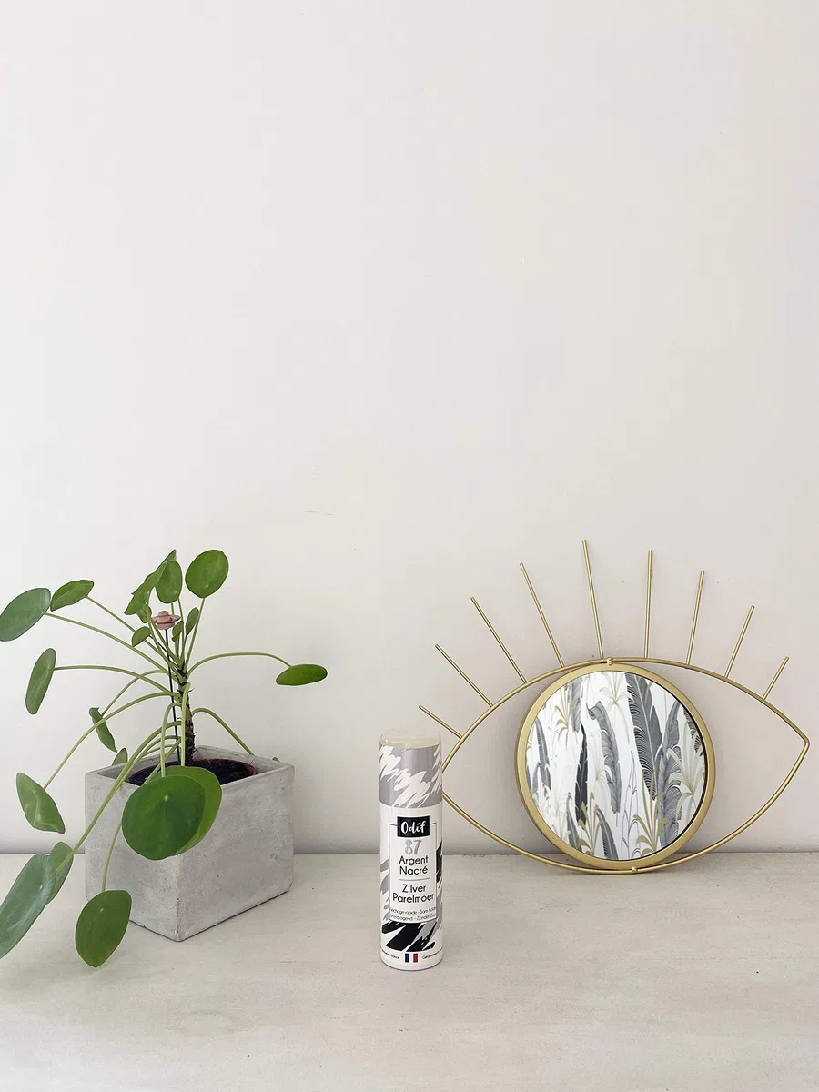 Odif - Farblack Perlmutt Spray – Definitive Farbe für alle Untergründe für kreative Hobbys – einfache und gleichmäßige Anwendung – schnelltrocknend – hergestellt in Frankreich – Spray 125 ml, Silber