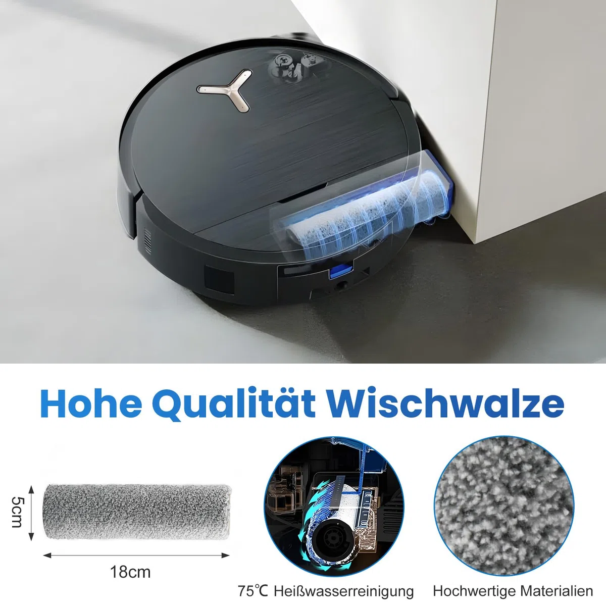 21 Stück Zubehör für Ecovacs Deebot X9 PRO Omni / X11 PRO Omni / T80s Omni Saugroboter, Ersatzteile mit 1 Hauptbürste, 6 Staubbeutel, 2 Wischwalze, 4 Filter, 6 Seitenbürsten, 1 Reinigungsbürste