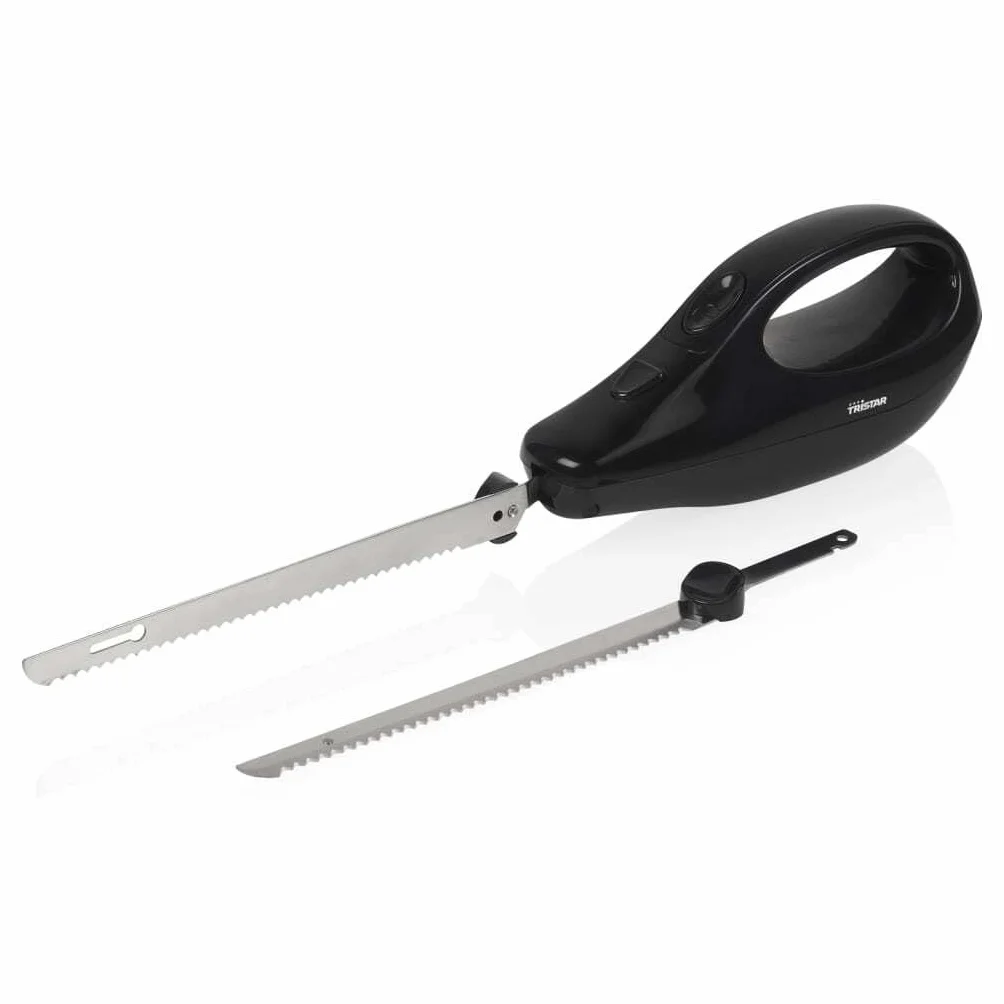 Tristar Elektrisches Messer EM-2107 – inkl. 2 Edelstahlklingen – Zum Schneiden von Brot, Fleisch und Tiefkühlkost