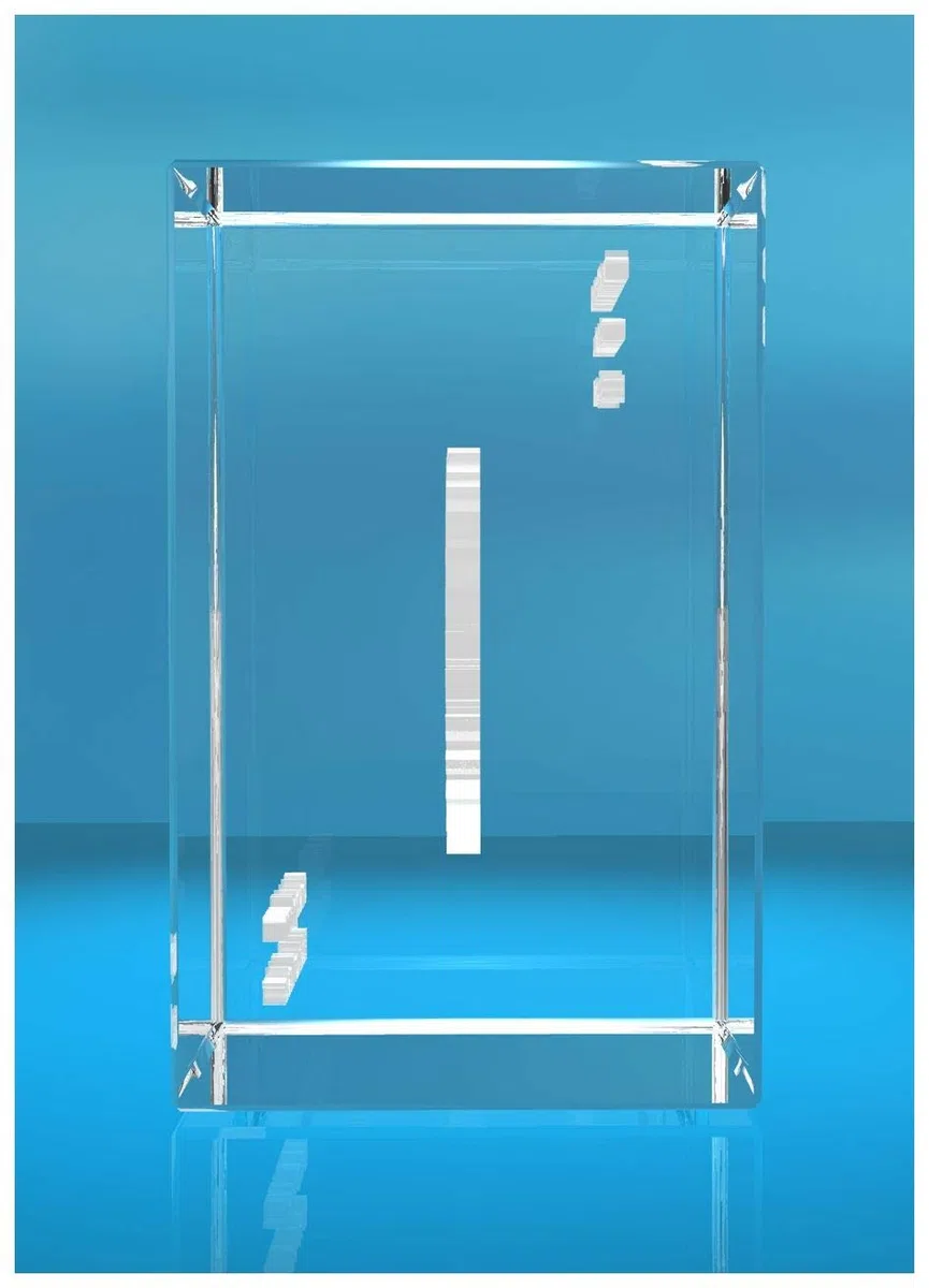 ELUNO 3D Glasquader | Geselle + Jahreszahl | Glückwunsch mit Wunschtext | Geschenk zur Gesellenprüfung