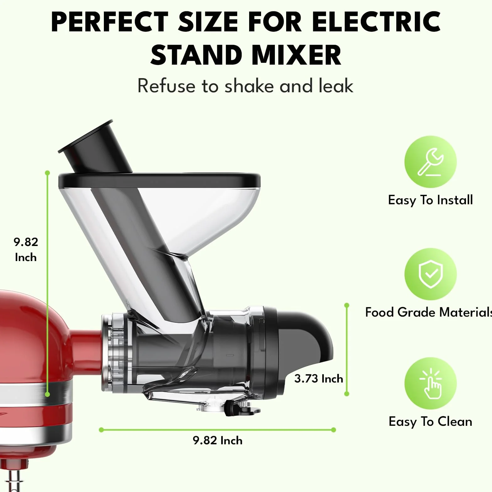 TPGSING Kau Entsafter Aufsatz für KitchenAid Standmixer, Kaltpressen Langsamer Entsafter Aufsatz für KitchenAid, Entsafteraufsatz für Kitchen Aid mit Dual-Einfüllschacht für Gemüse und Obst