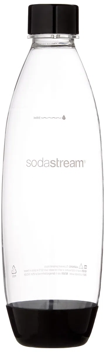 SodaStream Twinpack Fuse Carbonating Bottles, 2 x 1L, Schwarz (Der Artikel ist nicht kompatibel mit Genesis)