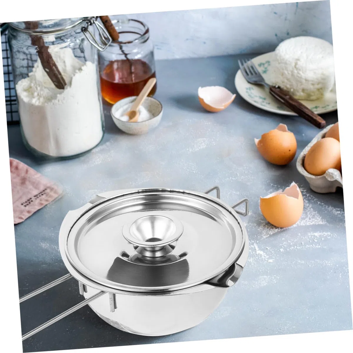 Garneck Schmelzschale Und Schokoladenschmelztiegel Aus 304 Edelstahl Mit Deckel Wasserbad Wärmer Für Butter Käse Desserts Kompakt Und Gleichmäßig Erhitzend