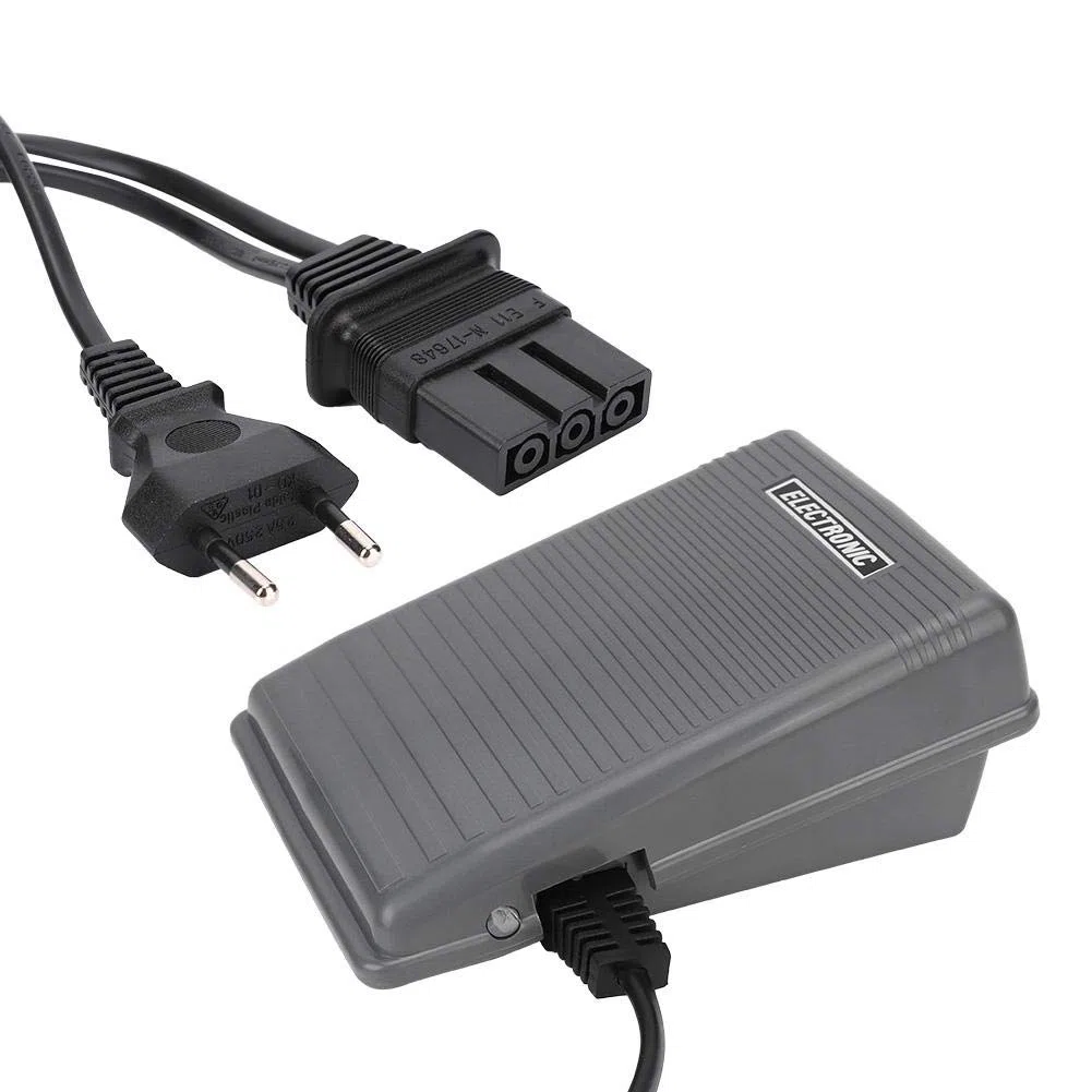 Fußpedal der Nähmaschine mit 220-240 V EU-Stecker-Stromkabel Kompatibel mit Brother-Nähmaschine