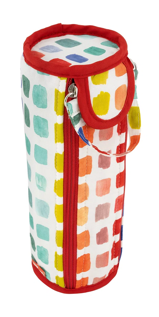 Prym 57251 Crochet Hook Roll & Organizer, Rainbow Aufbewahrungsbox für Häkelnadeln, Textil, Regenbogen-Specks